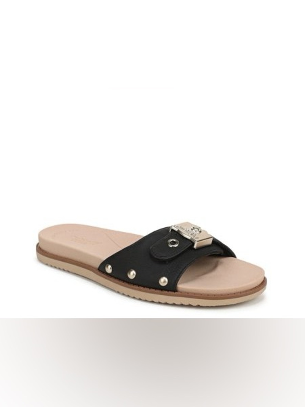 Dr. Scholl's Black Slide Sandal with Buckle